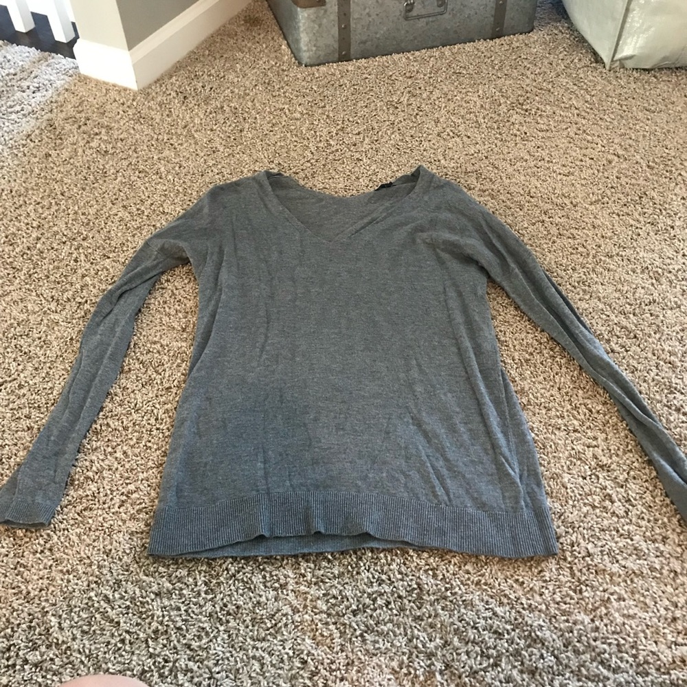 Grey V-neck Sweater